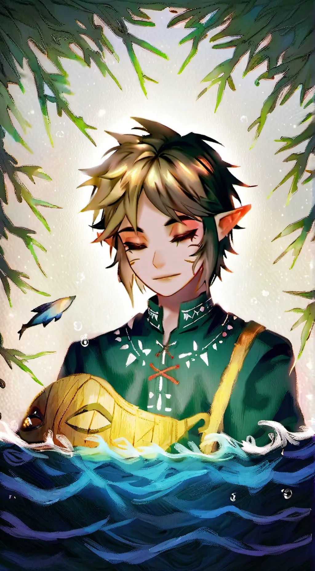 ai character: Ben drowned  background