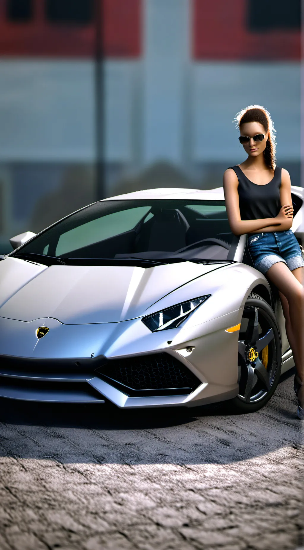ai character: Lamborghini background