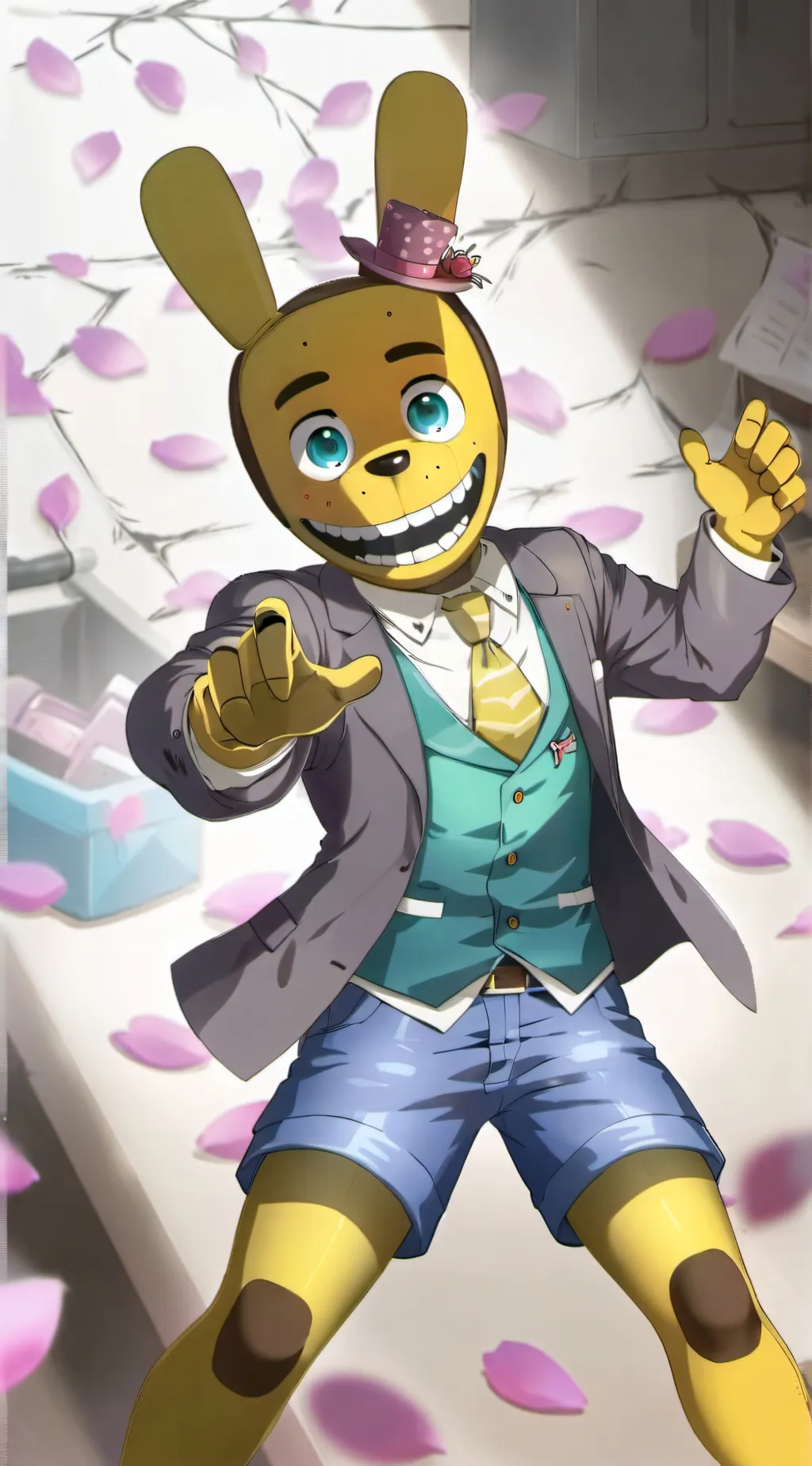 ai character: Spring Bonnie *Al* background