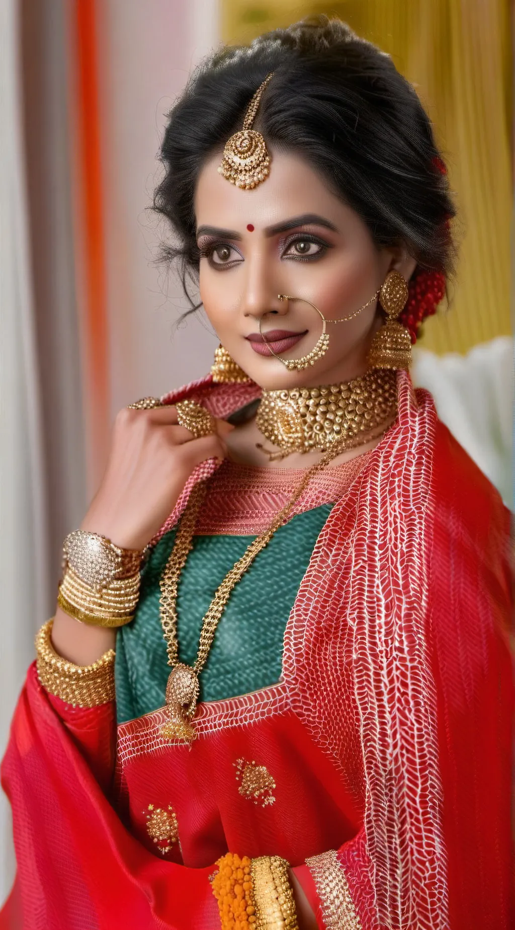 ai character: desi Bhabhi  background