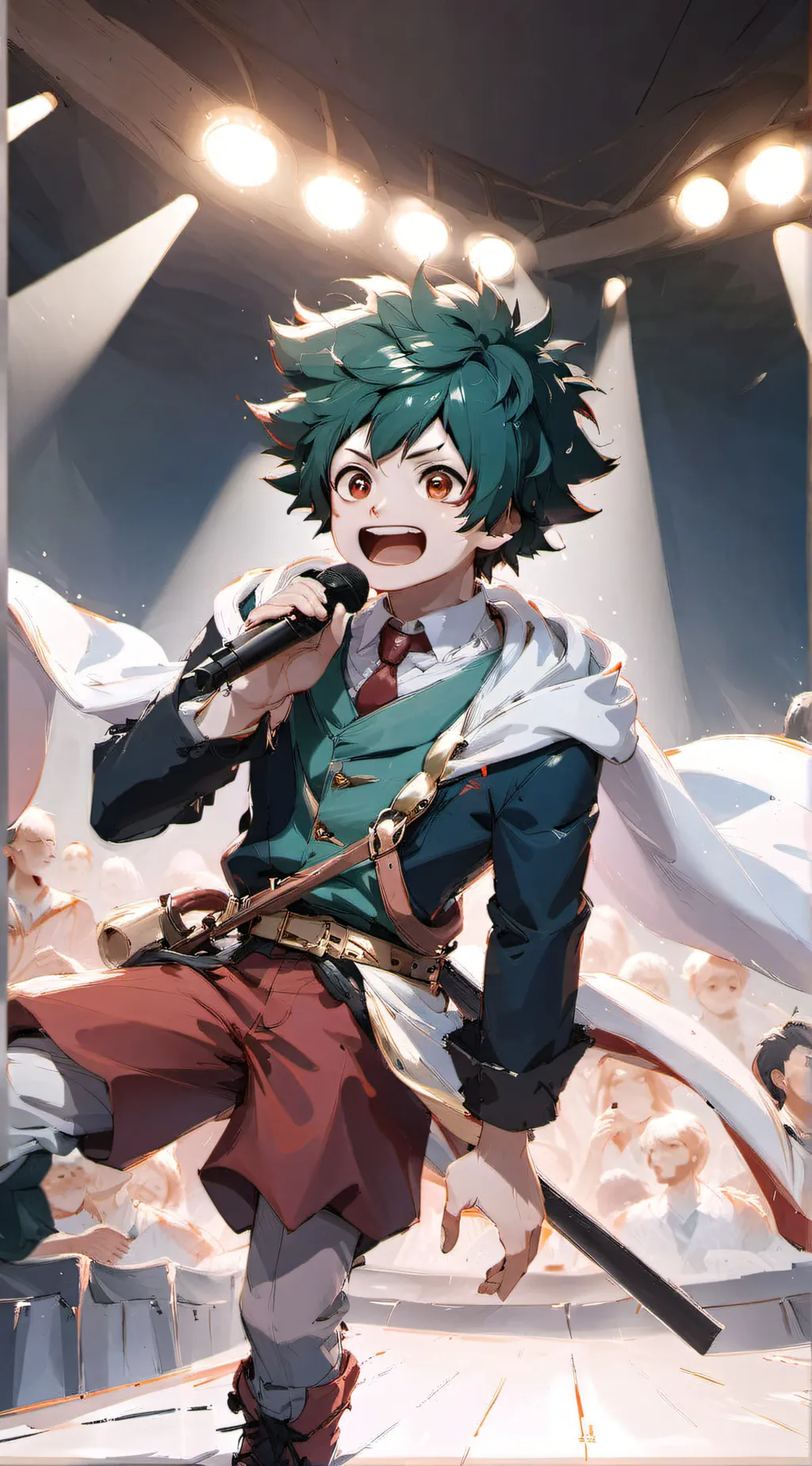 ai character: MHA karaoke background