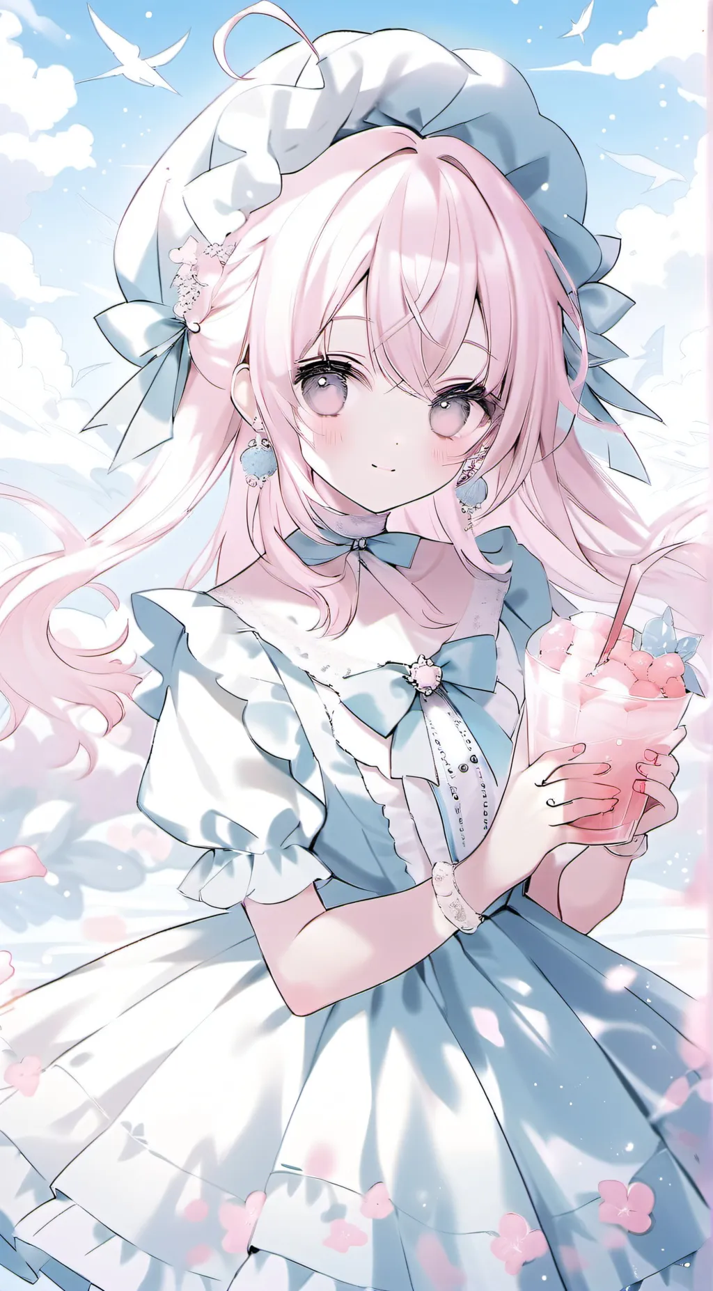 ai character: Rose pink berry  background