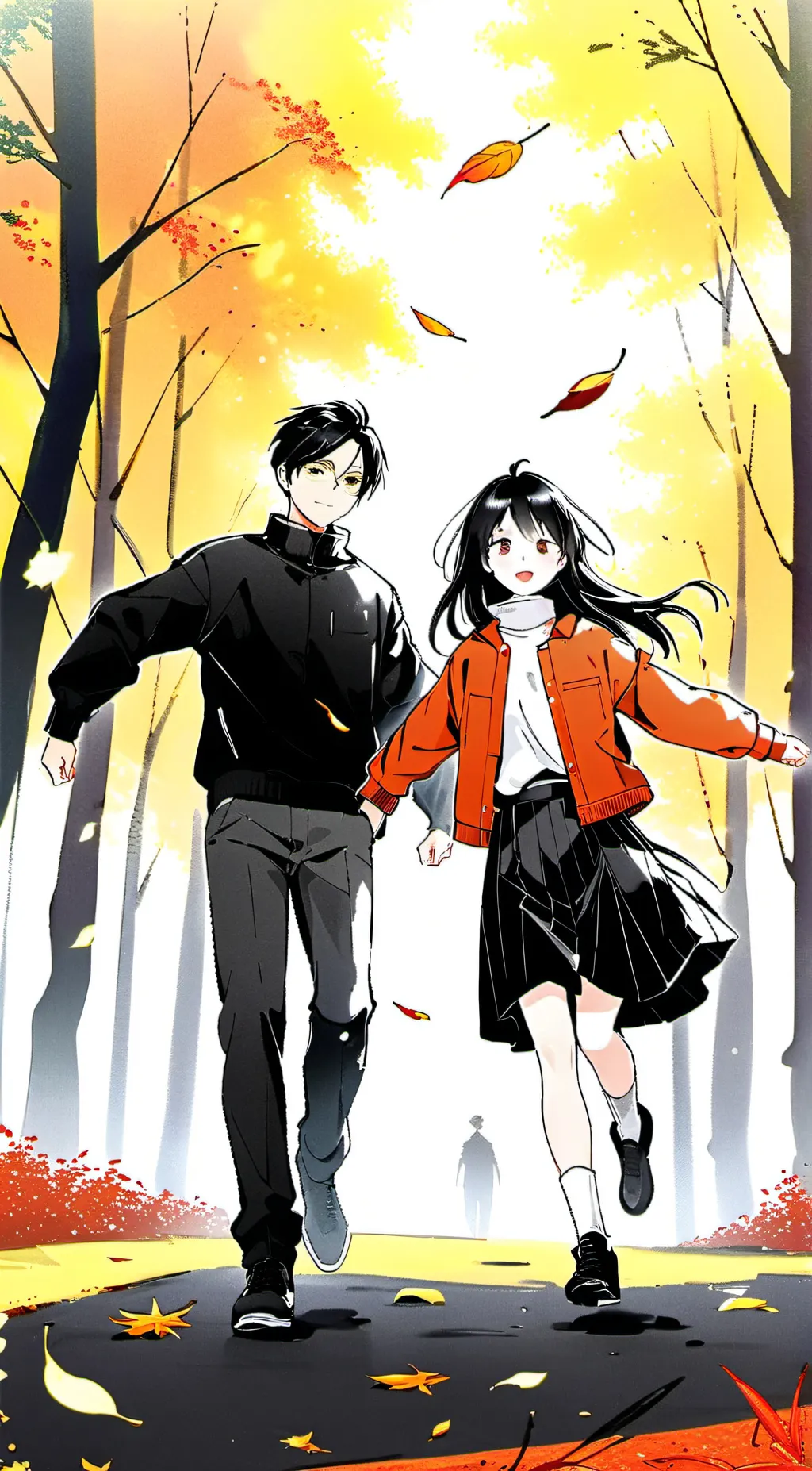 ai character: Mia and Liam  background