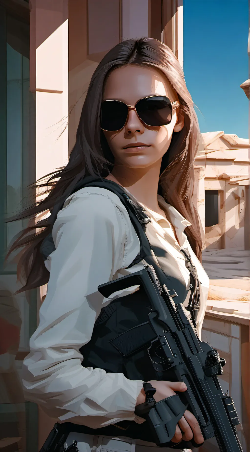 ai character: Aurora background