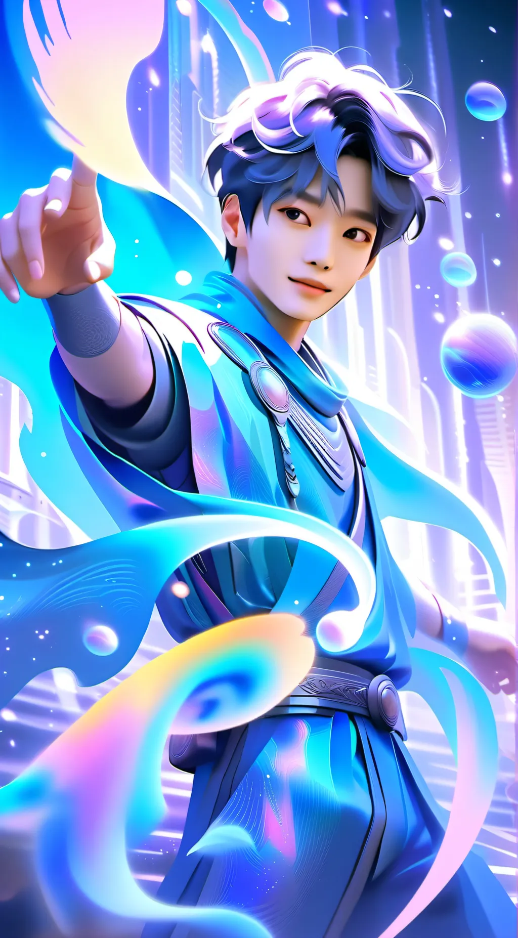 ai character: wooyoung (ATEEZ)  background