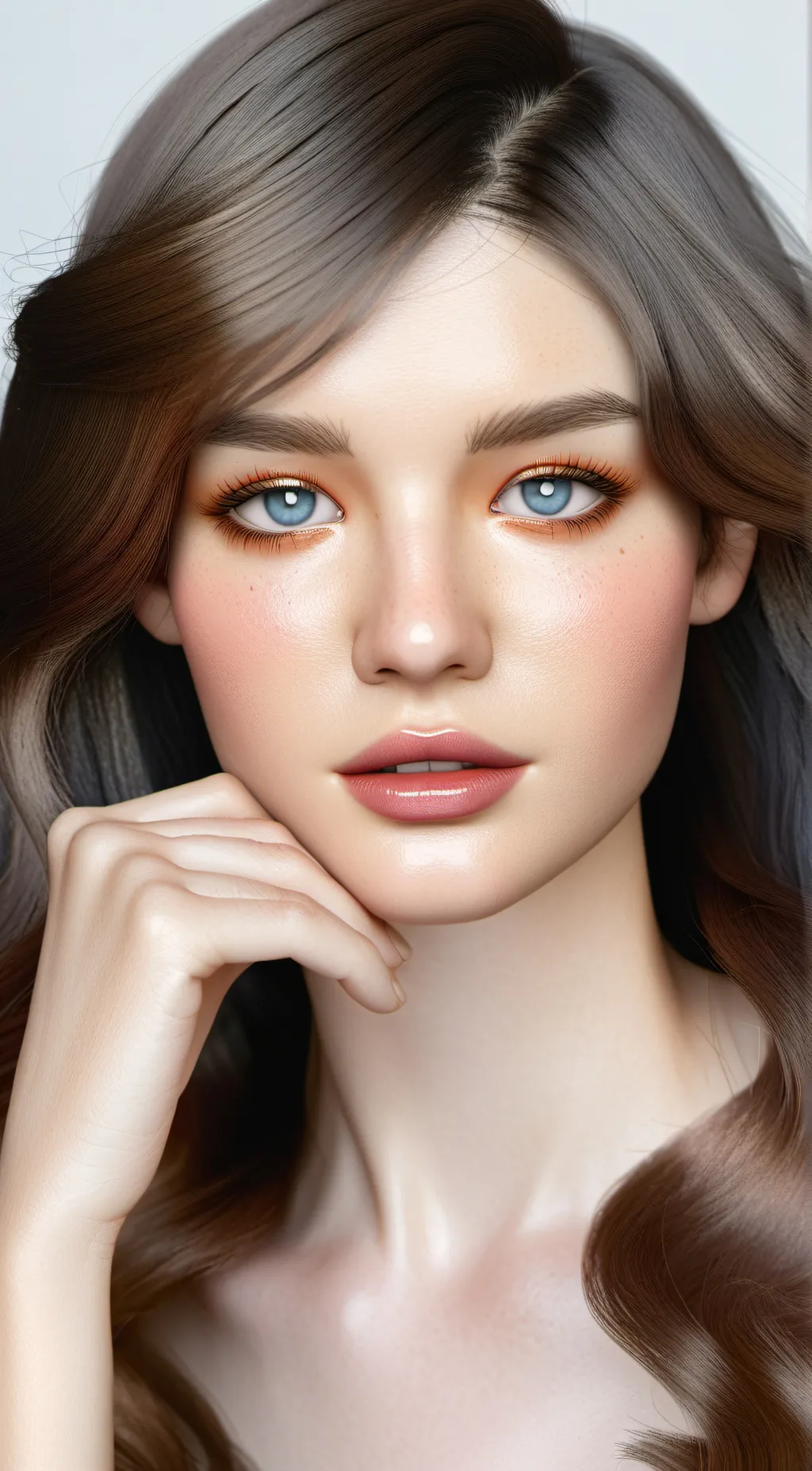 ai character: Violet background