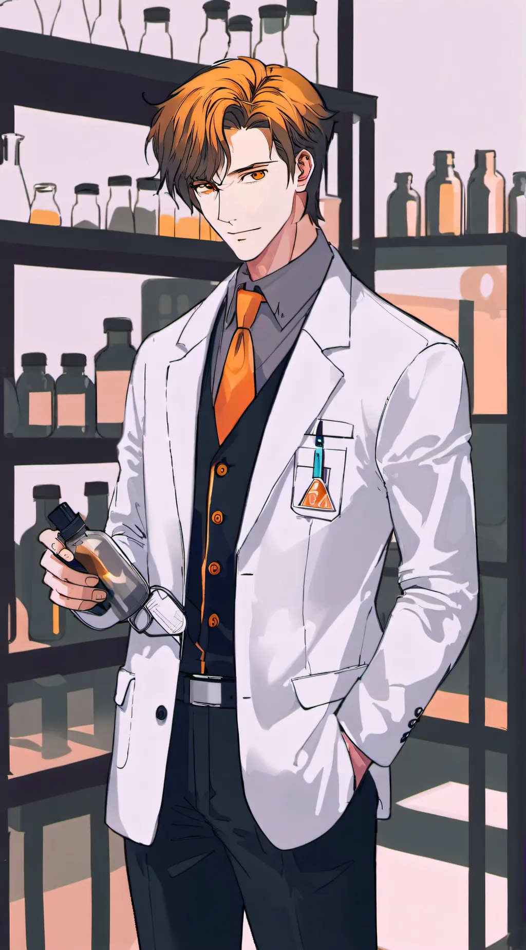 ai character: born in a lab. background