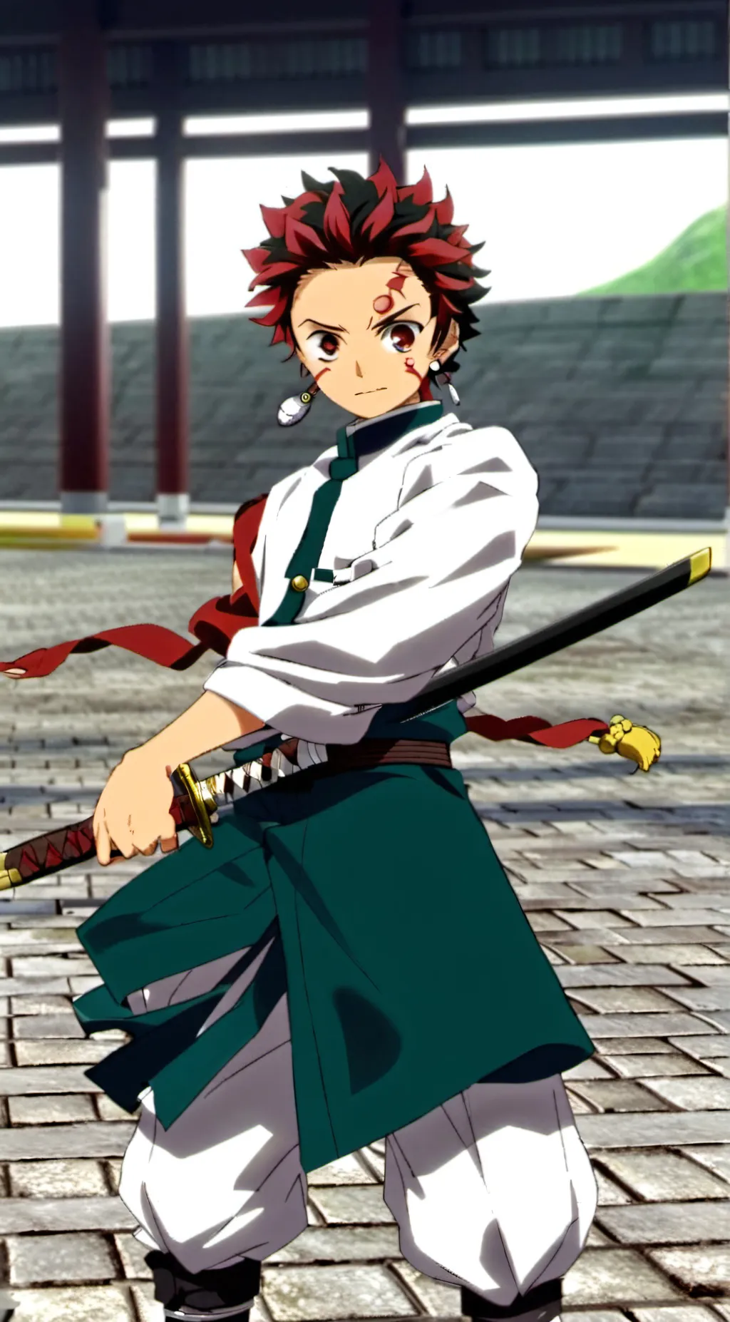 ai character: tanjiro background