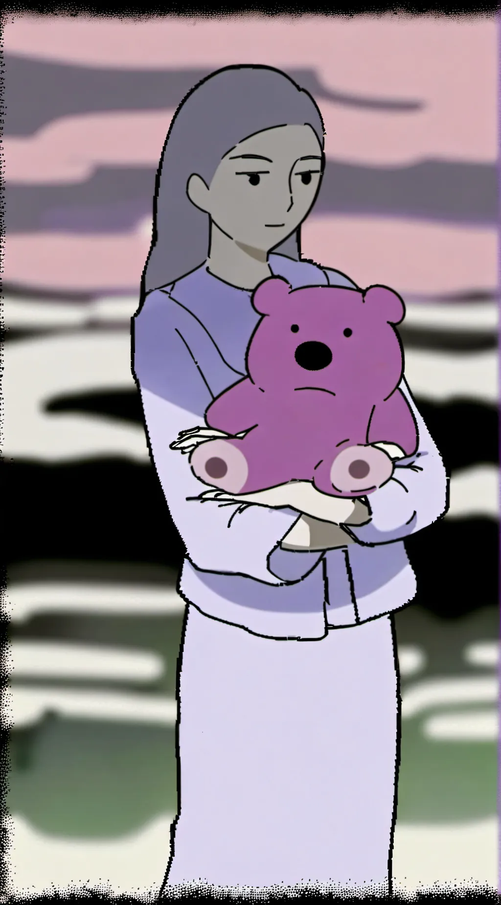 ai character: Shyness (my oc)  background