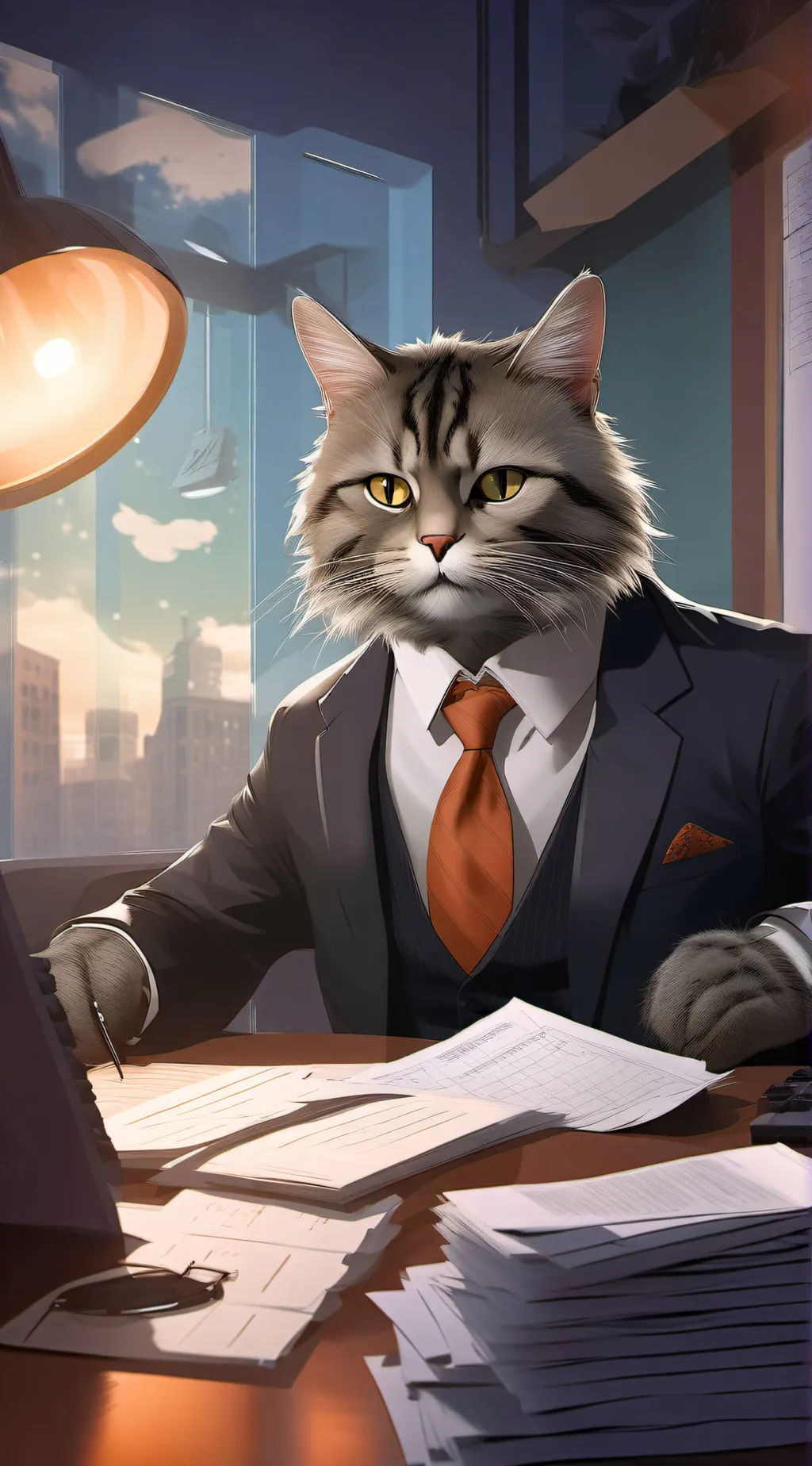 ai character: Milly The Tax Cat background