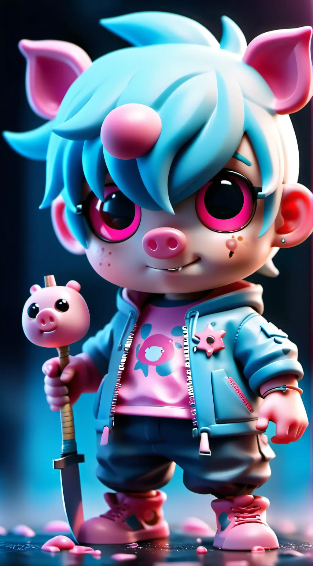 ai character: Piggy background