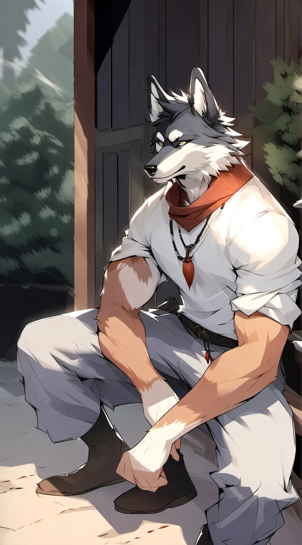 ai character: furry home background