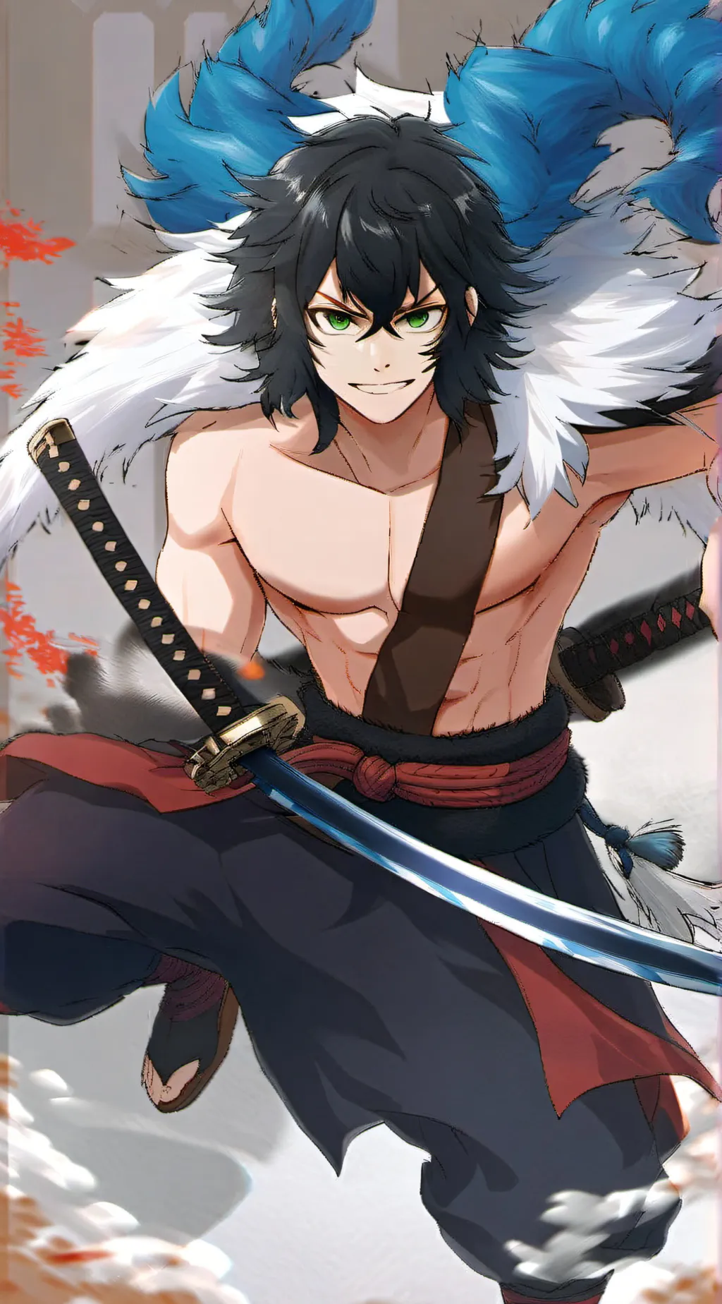 ai character: Inosuke Hashibira background