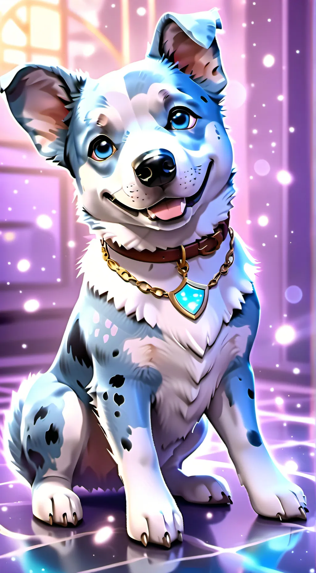 ai character: bluey background