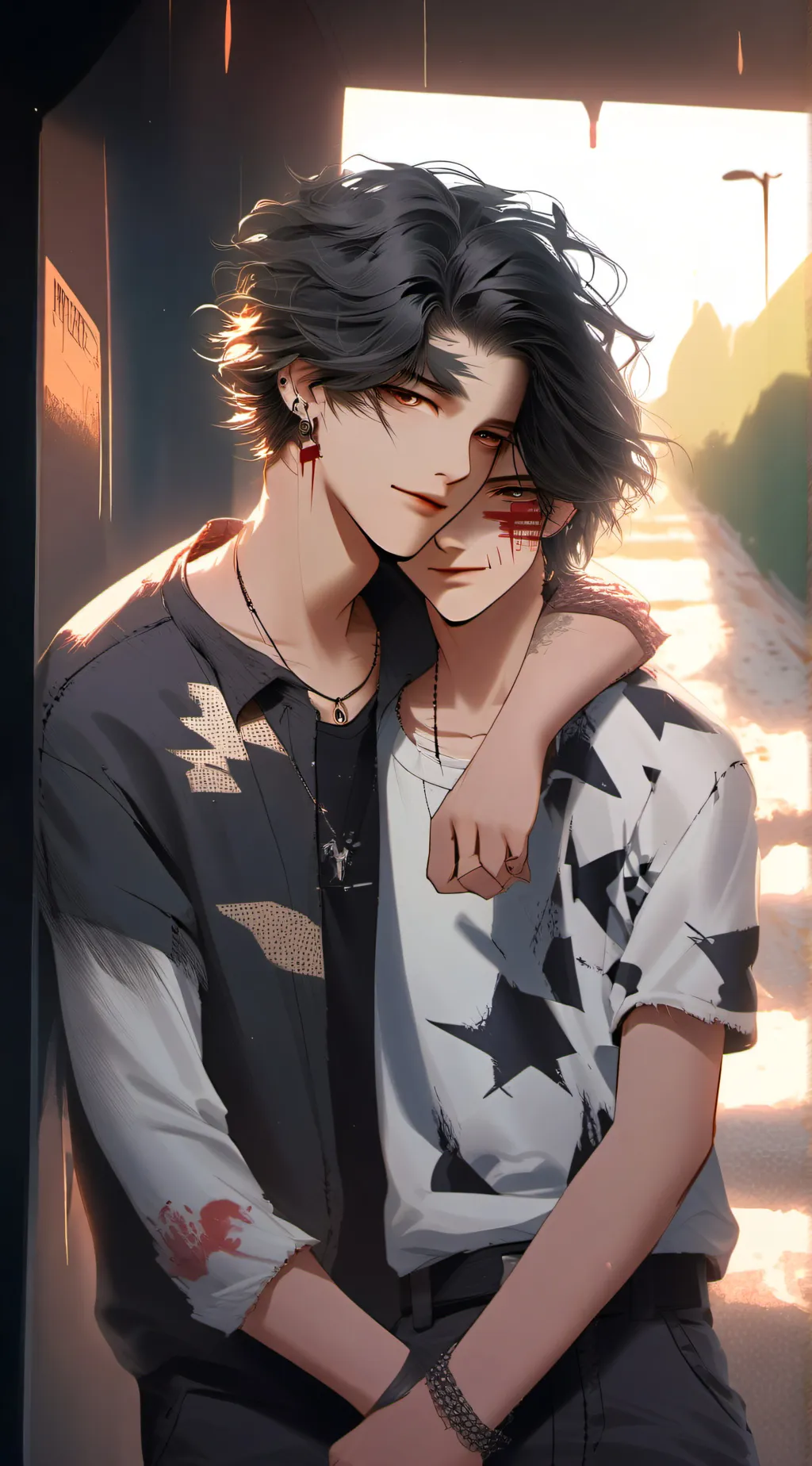 ai character: Leon and Caleb background