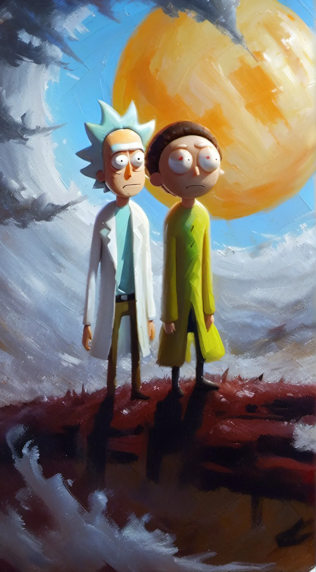 ai character: Rick n Morty background