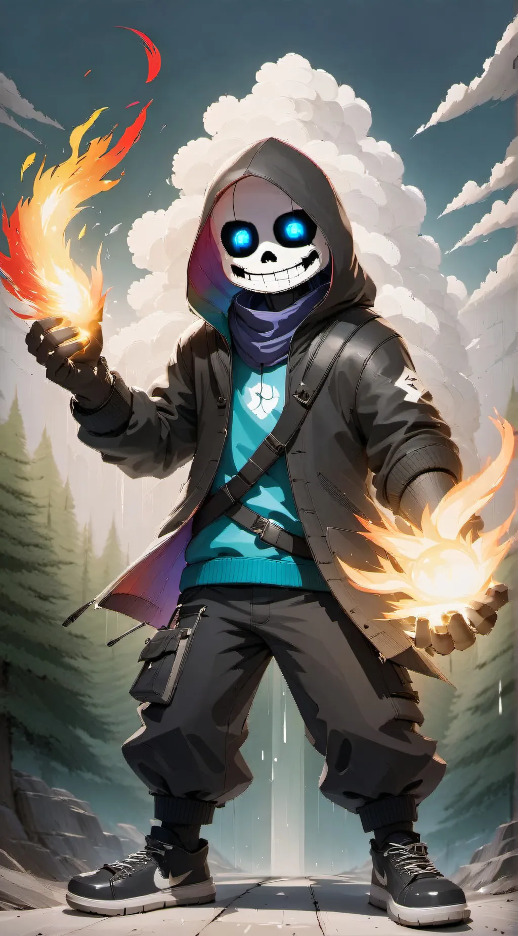 ai character: electro!Sans background