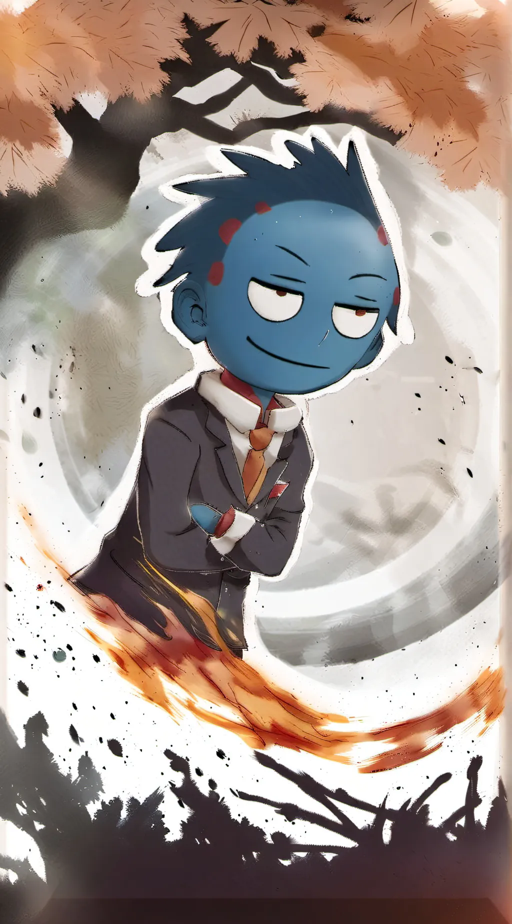 ai character: Calvin custard background