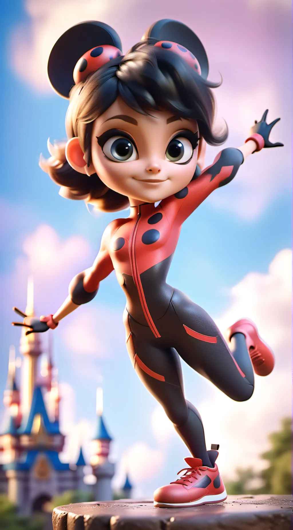 ai character: miraculous Future  background