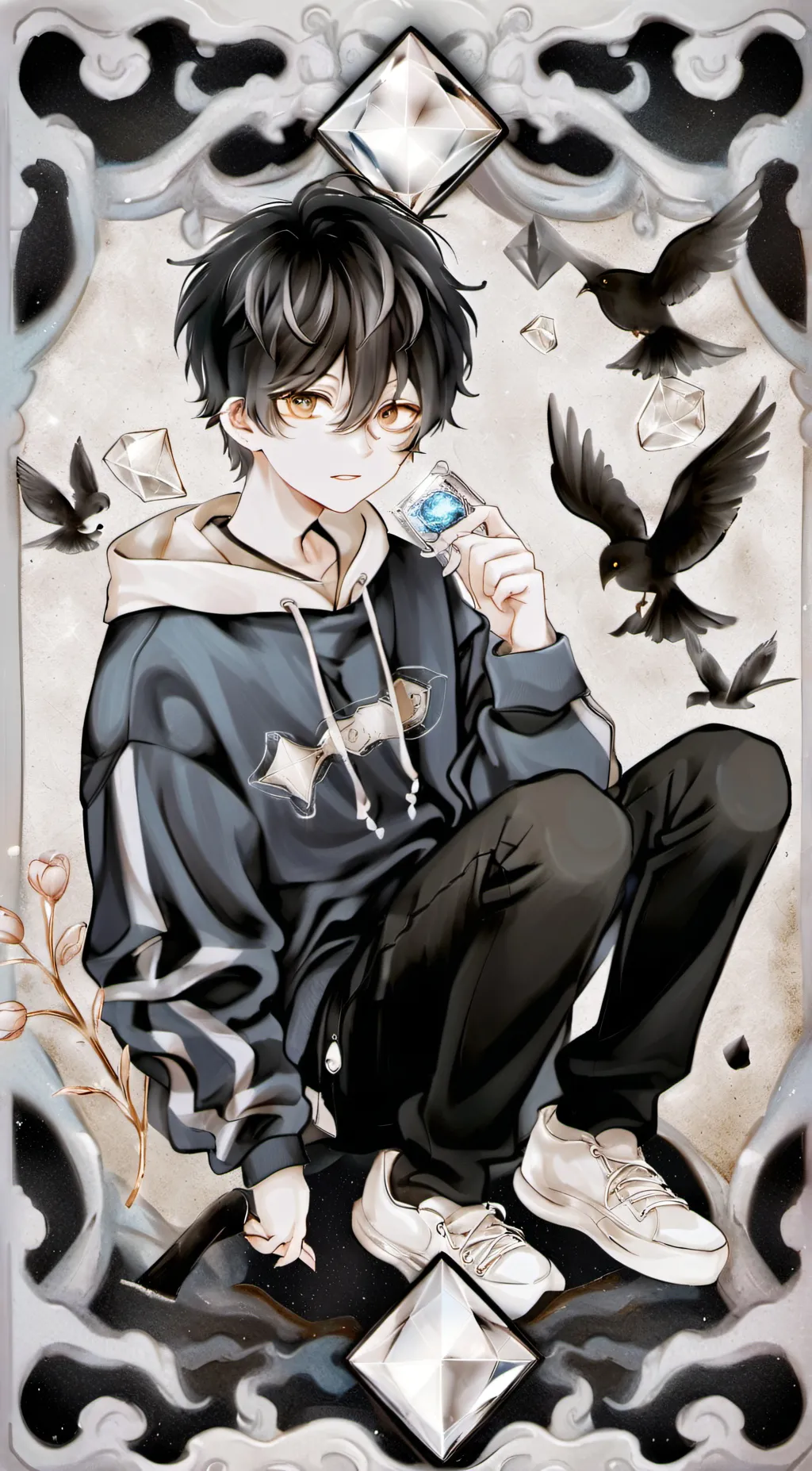 ai character: I got bored (-)  background