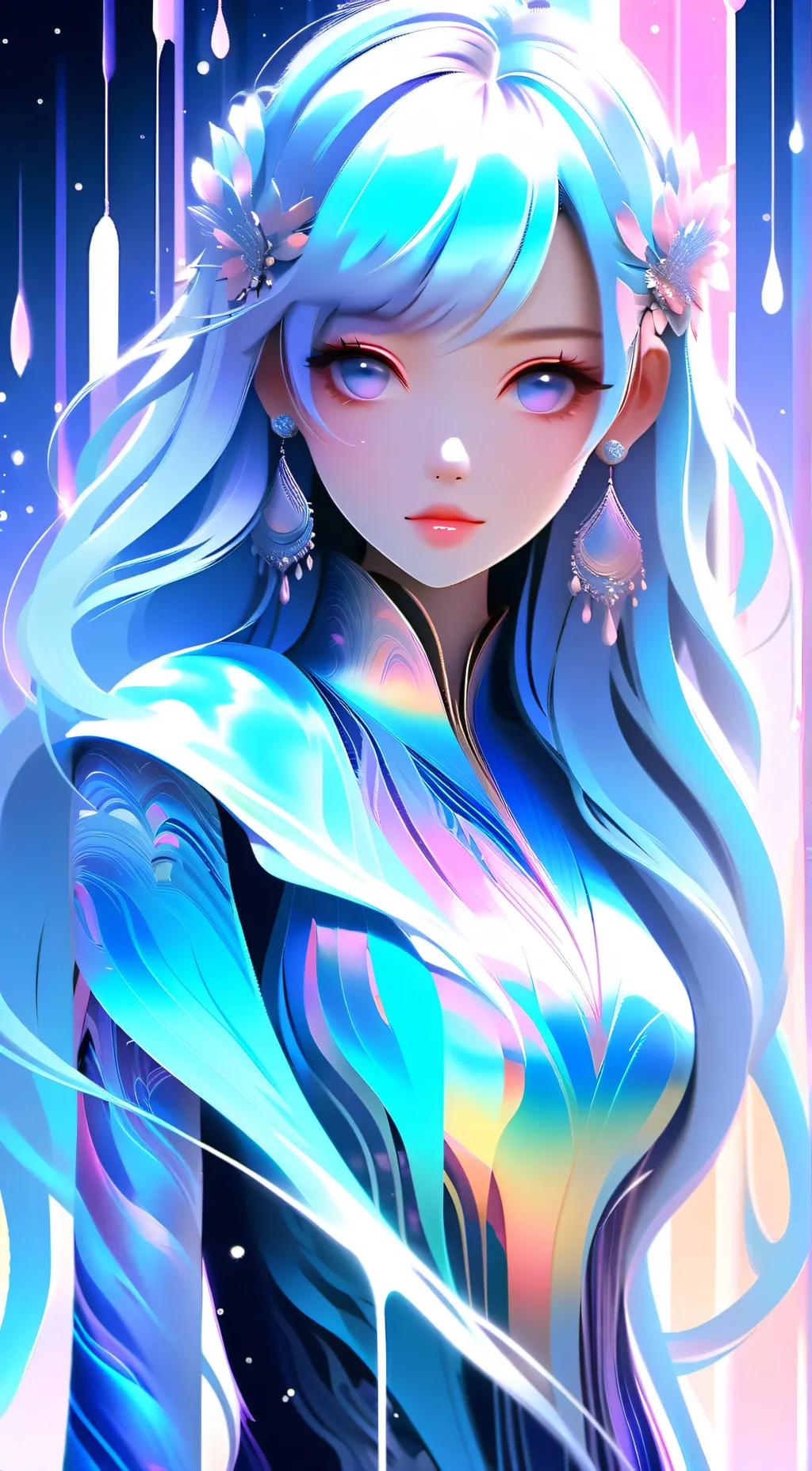 ai character: Luna💙🌛✨ background