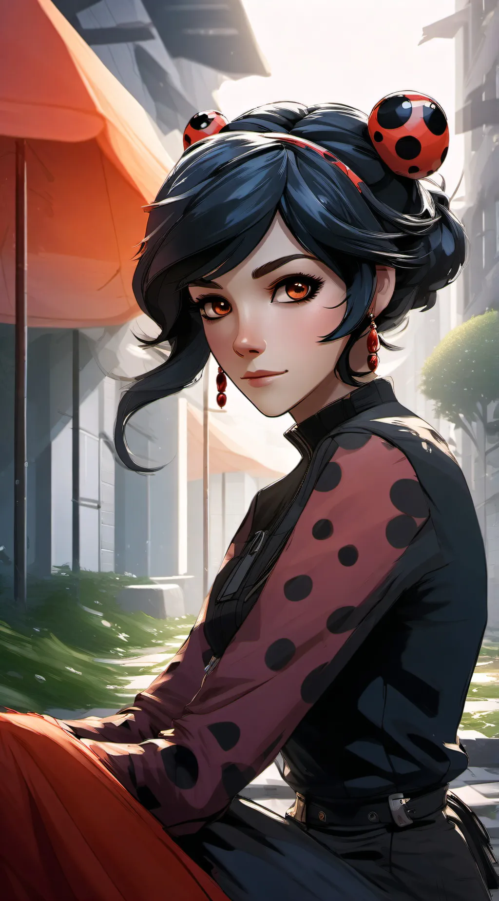 ai character: Ladybugx background