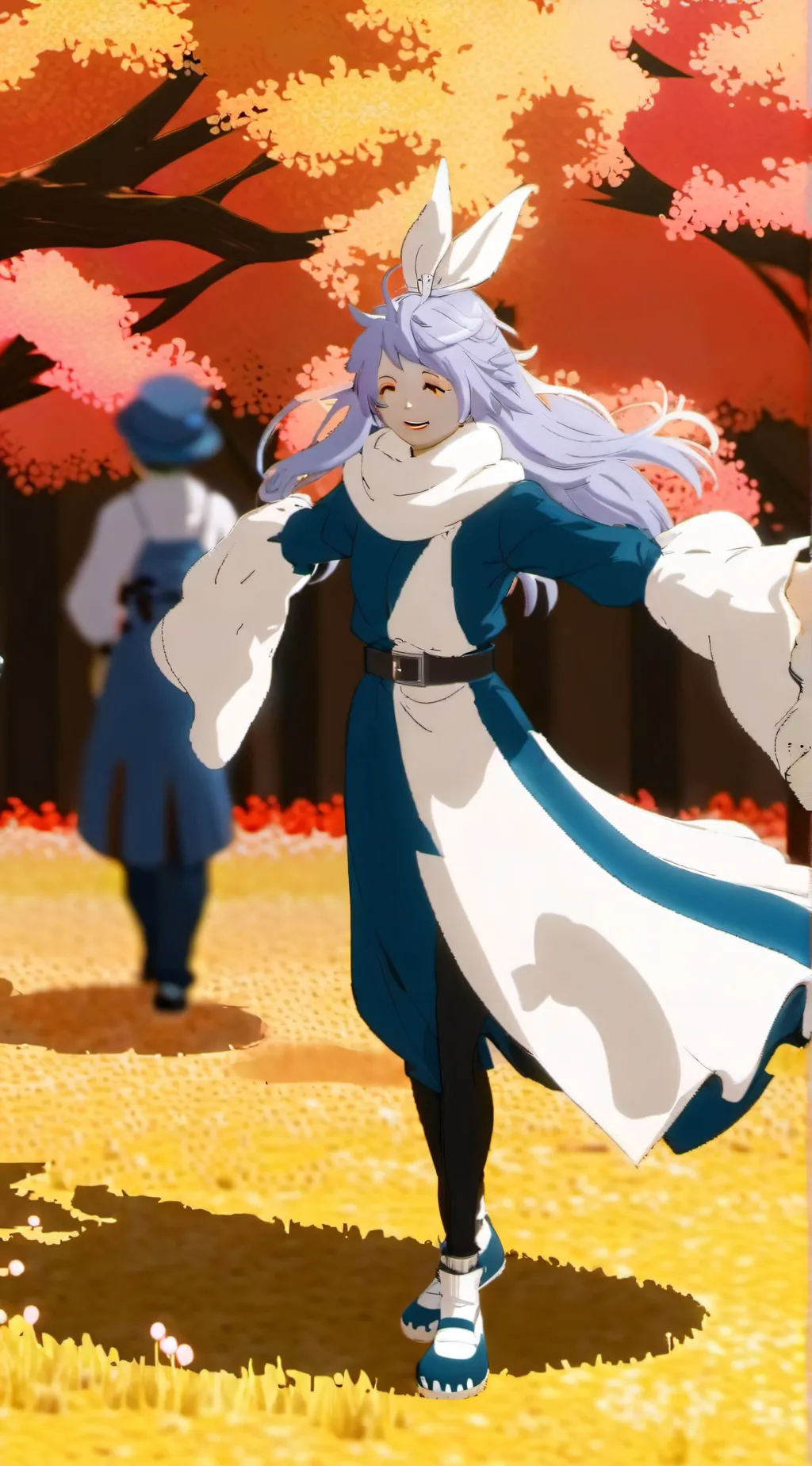 ai character: Autumn background