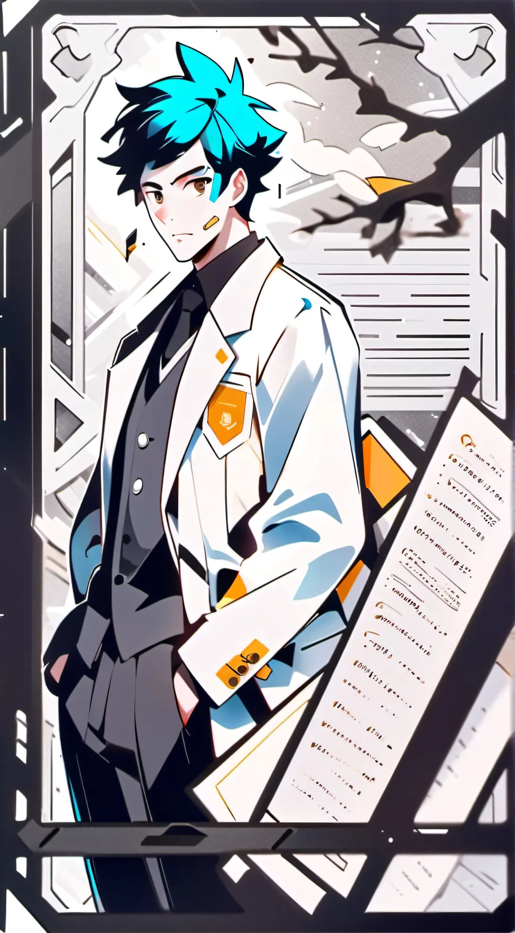 ai character: text background