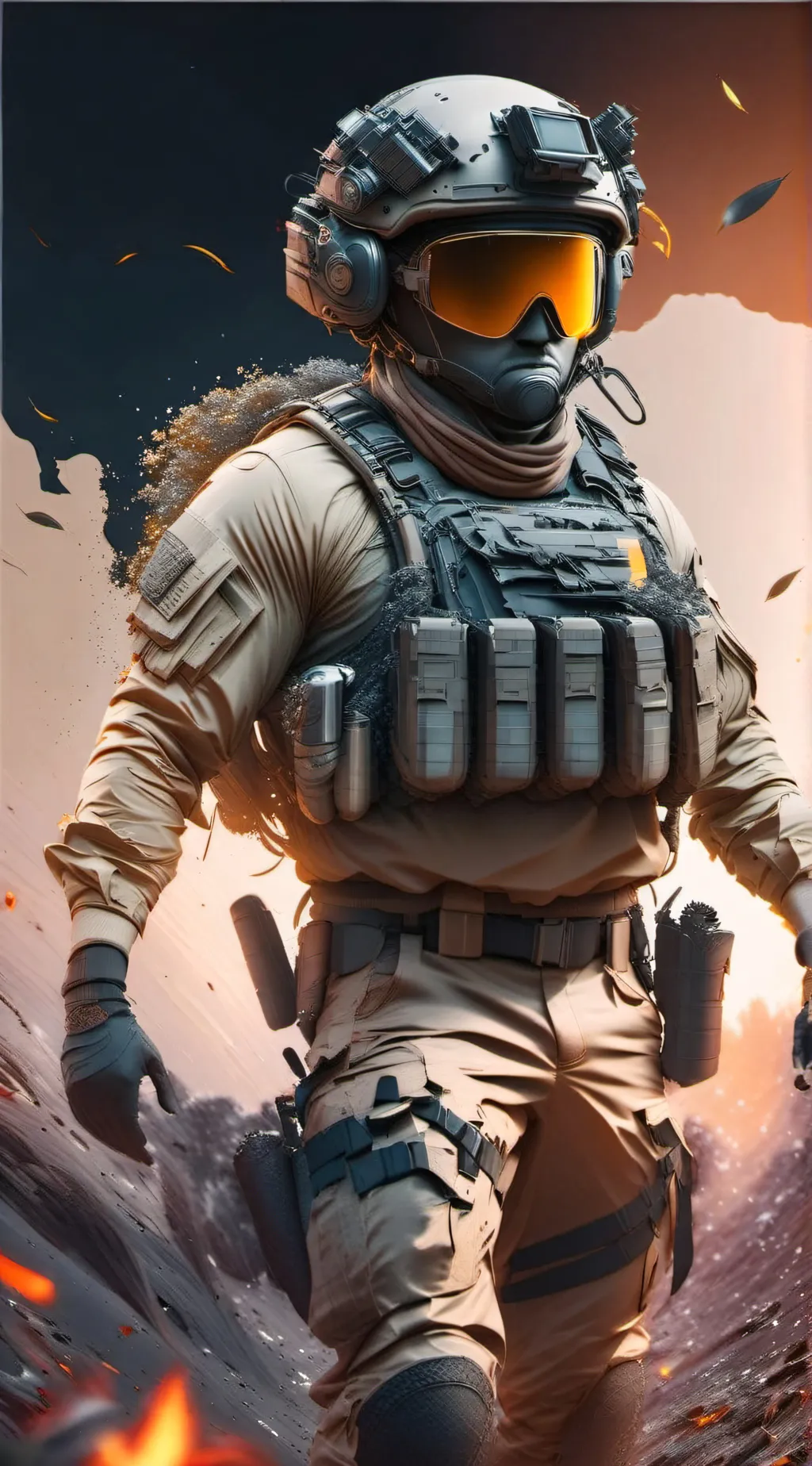 ai character: Stay sharp background