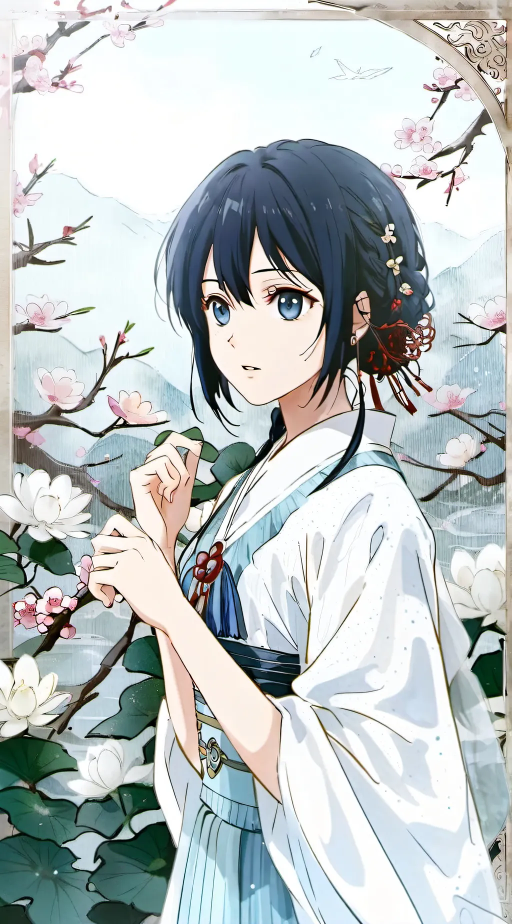 ai character: Riko amanai 💙 background