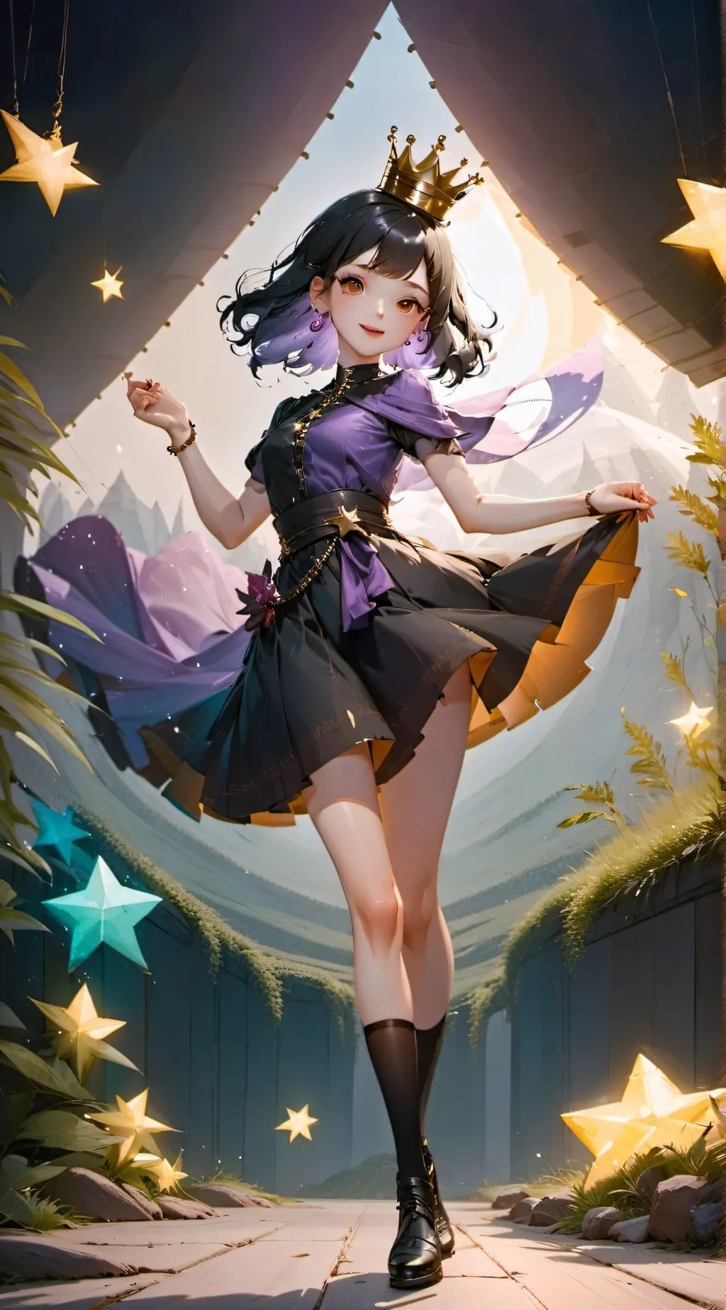 ai character: Starry background