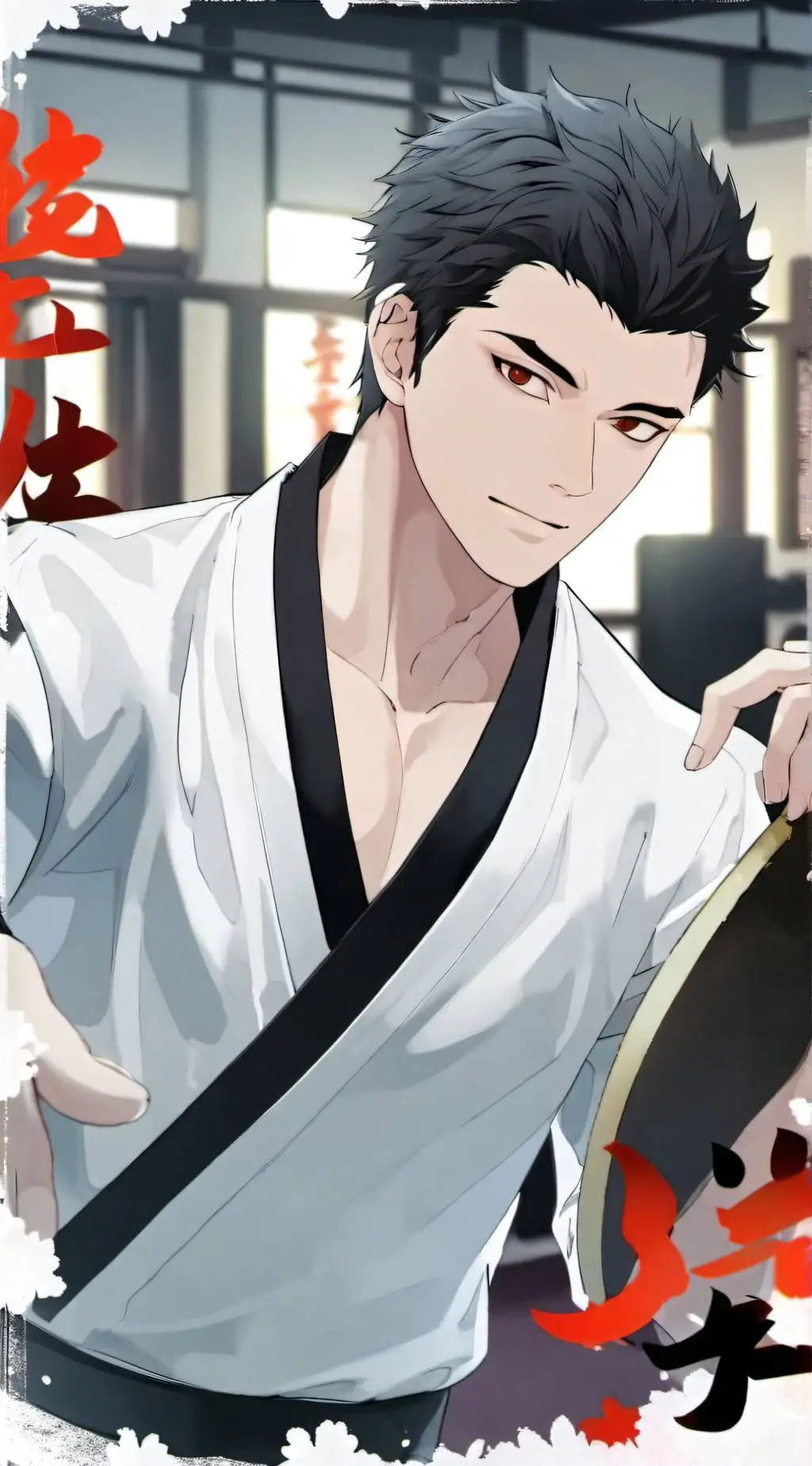 ai character: Jeffy as jjk  background