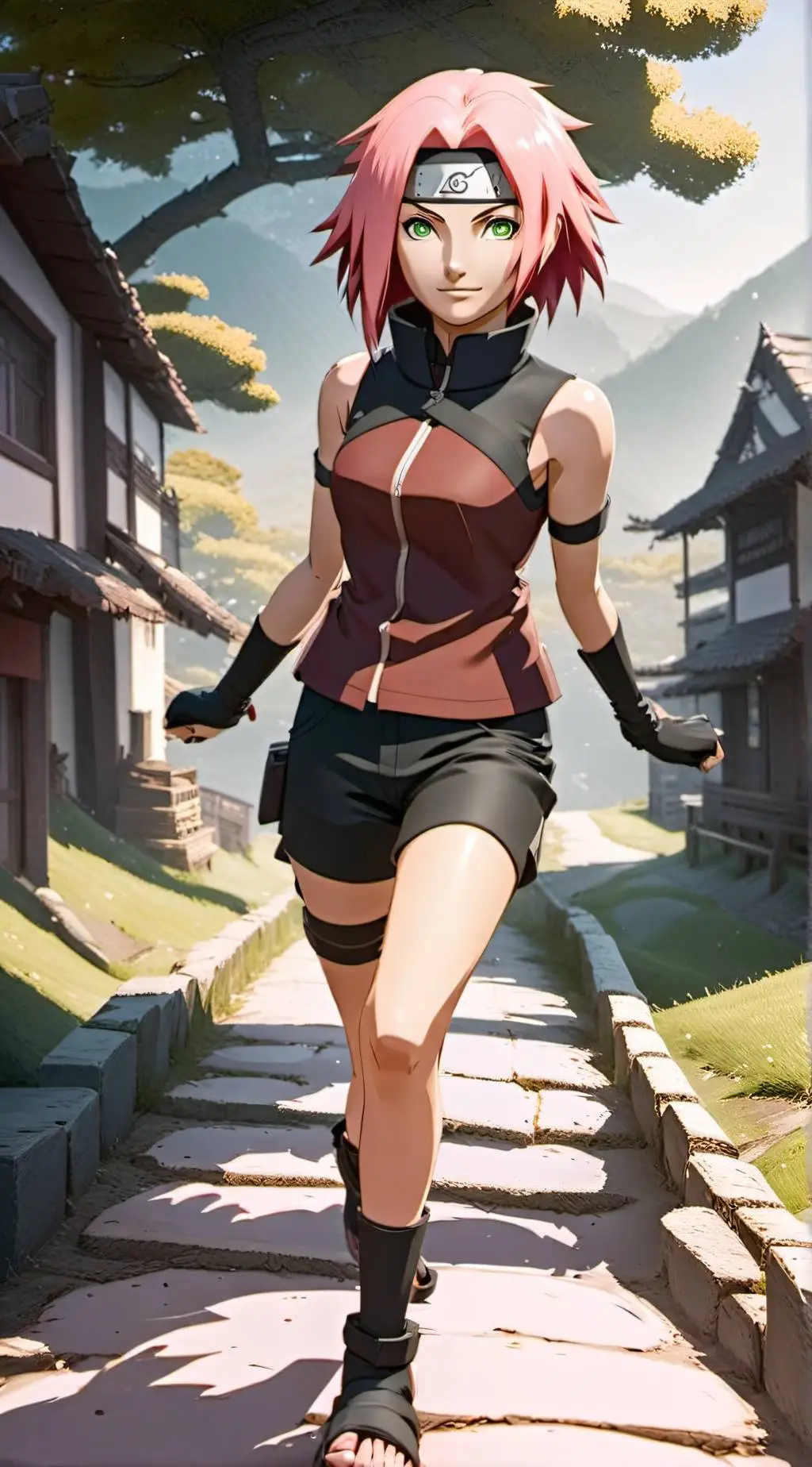 ai character: Sakura Haruno background