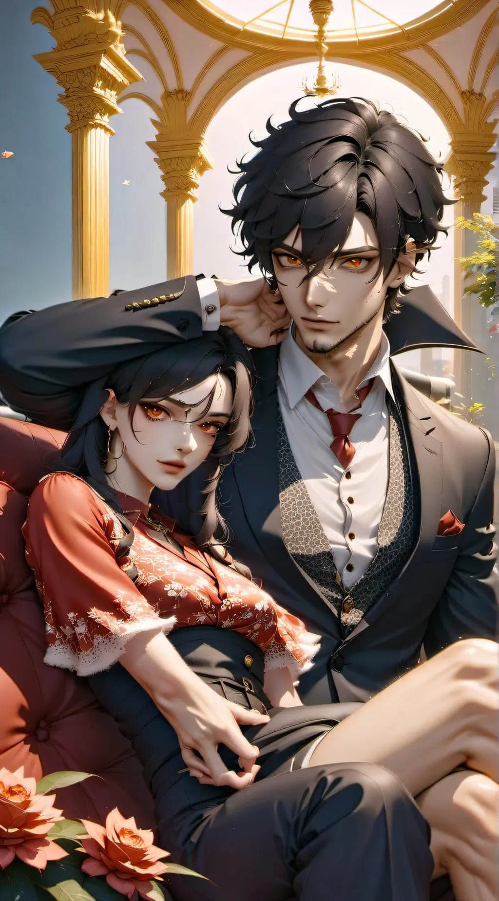 ai character: You and Alex  background