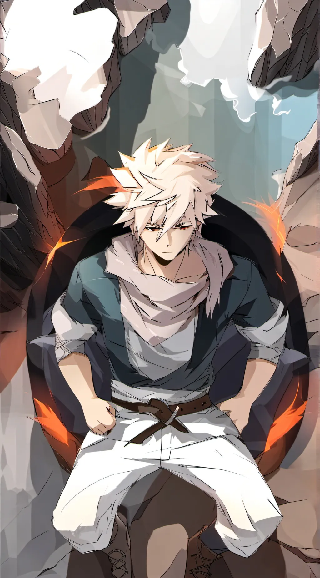 ai character: bakugo/ kacchan  background