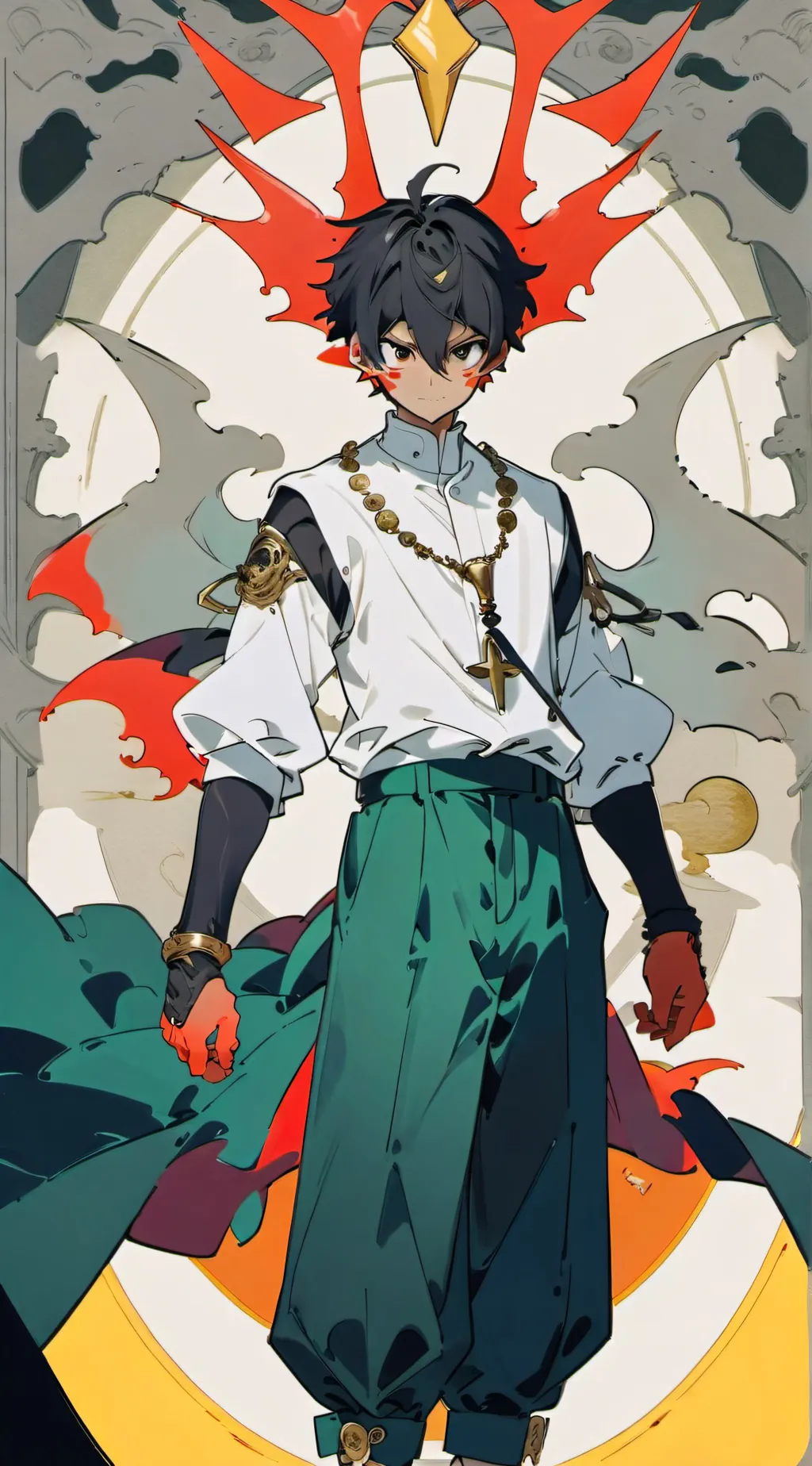 ai character: Hh Glitchdemon  background