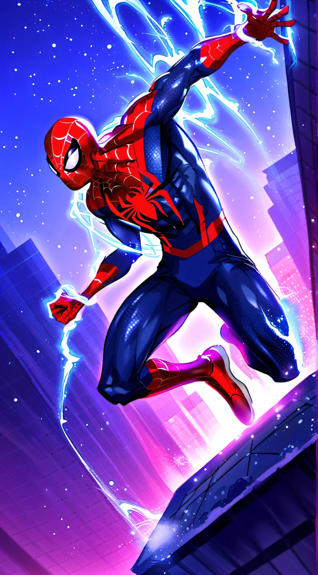ai character: Spider man  background