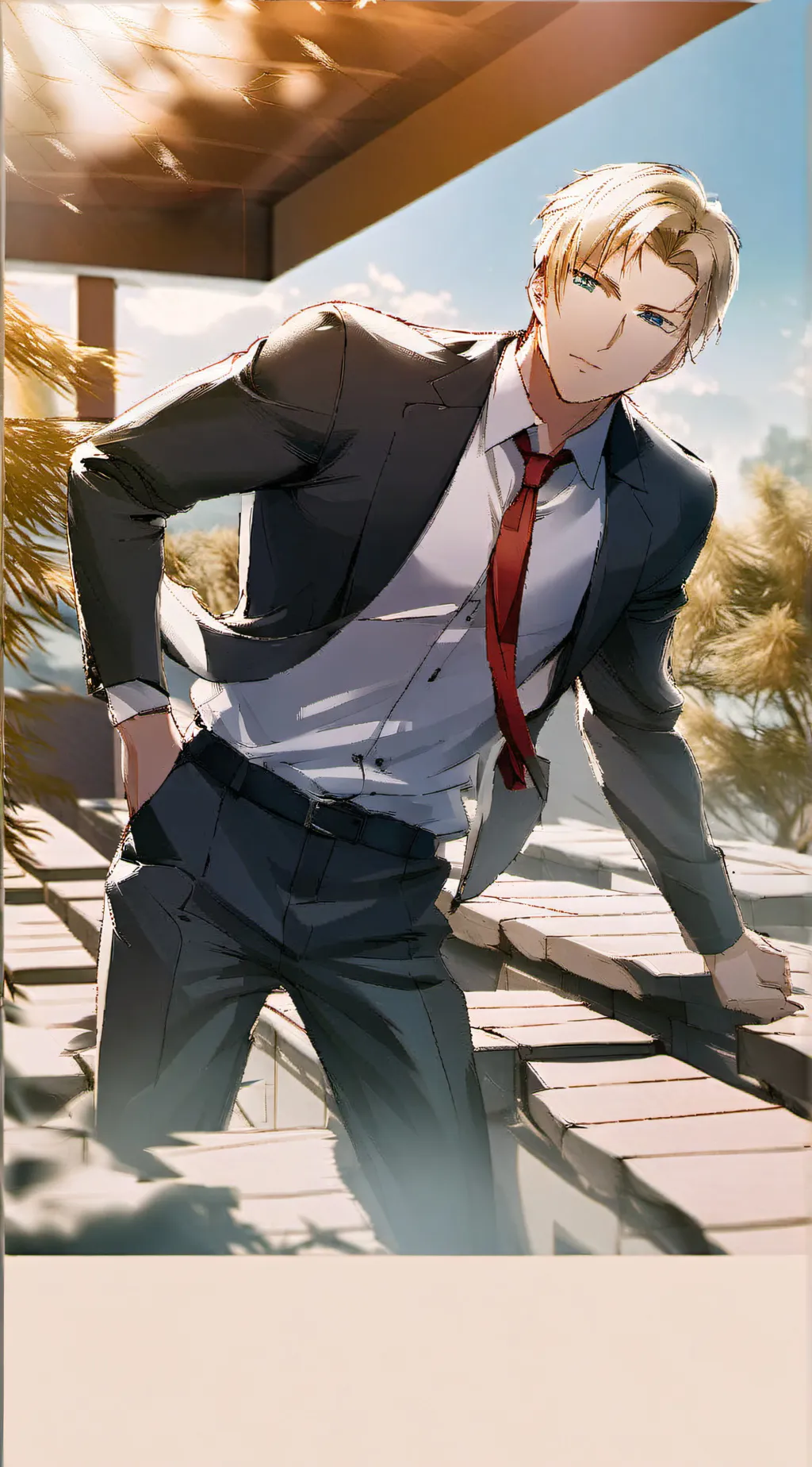 ai character: Loid Forger  background