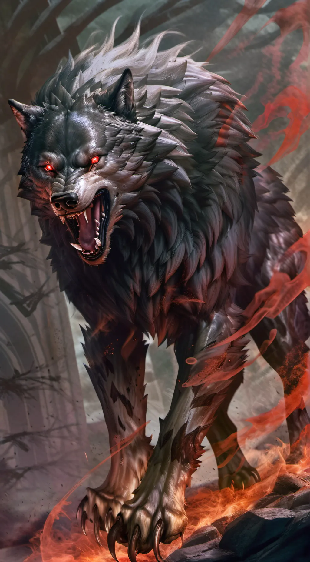 ai character: Fenrir background