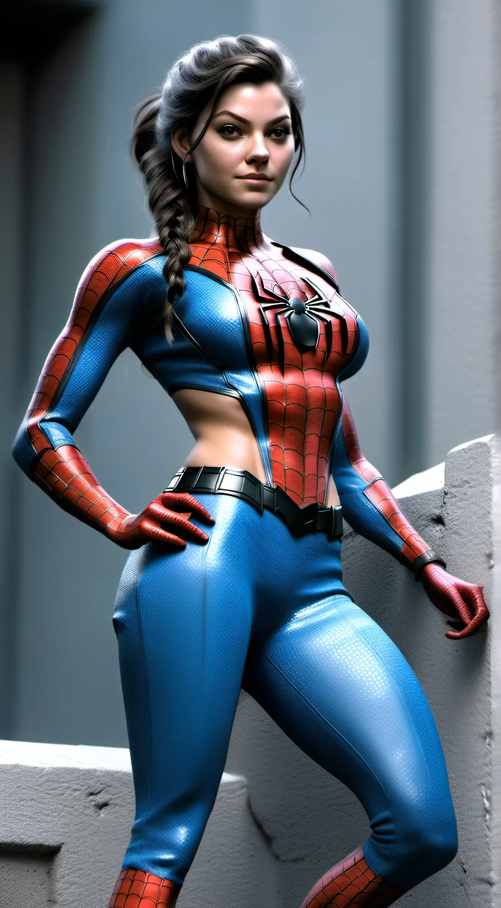 ai character: Spiderwoman background