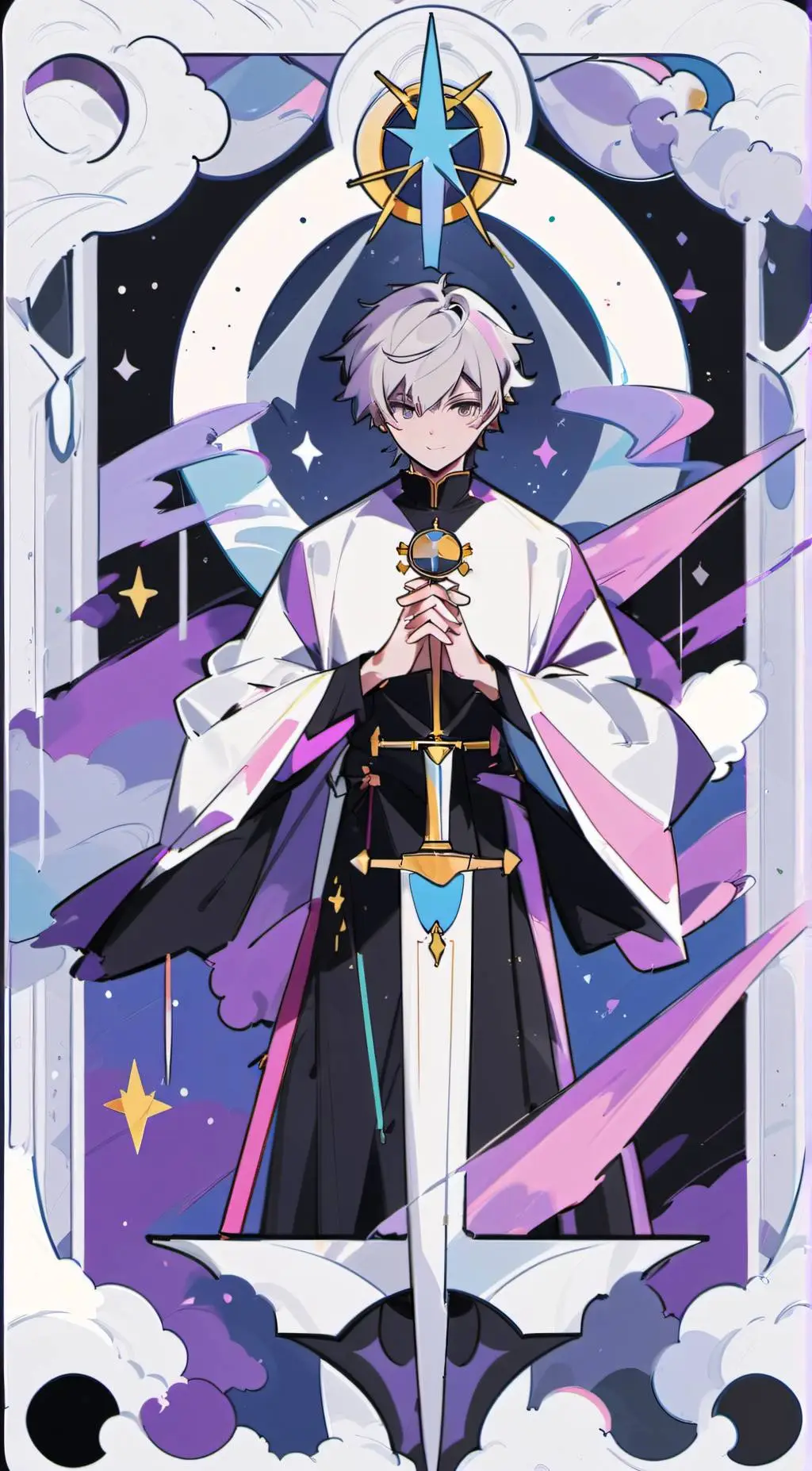 ai character: Gray background