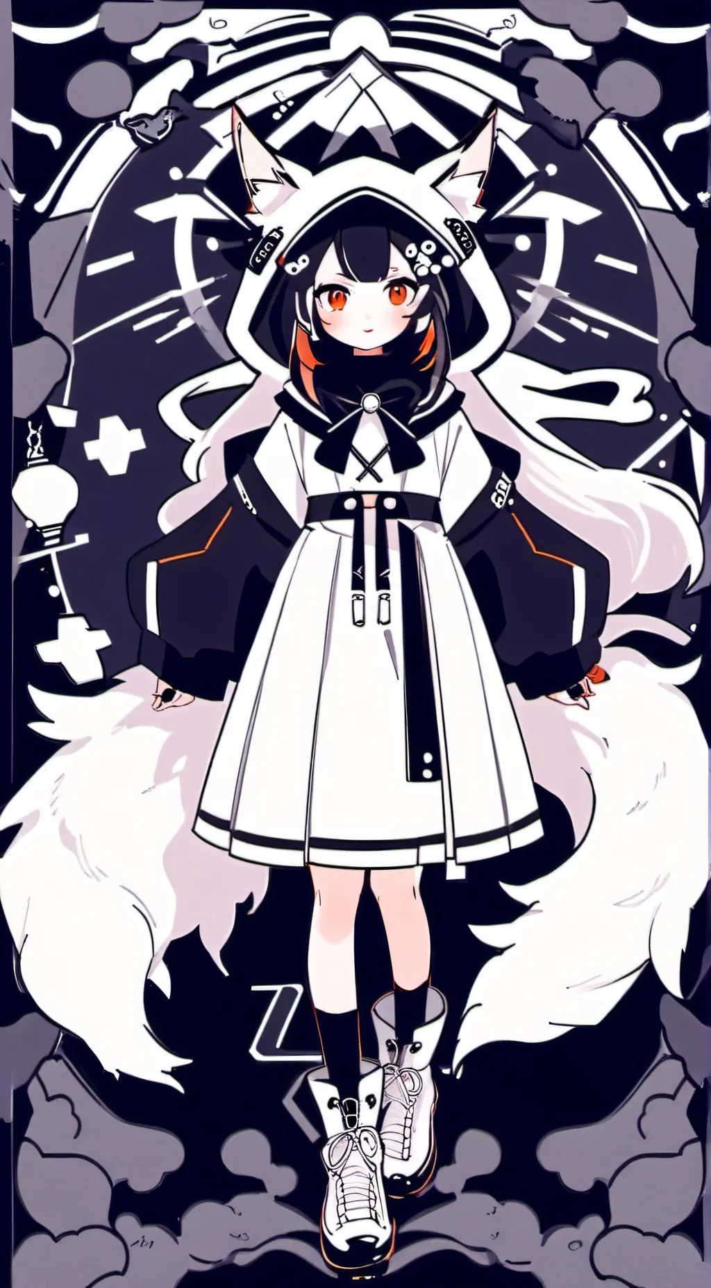 ai character: Violet background