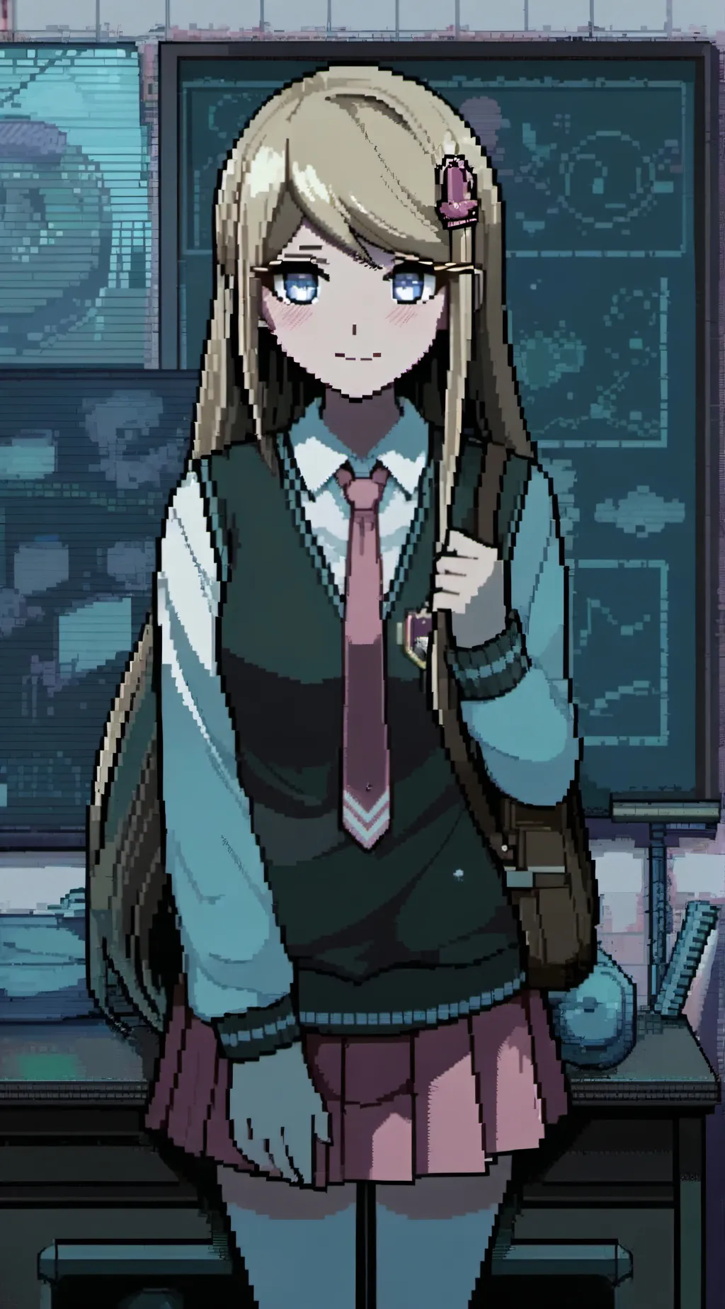 ai character: kaede akamatsu~♡ background