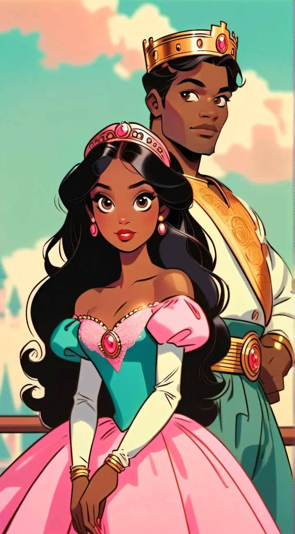 ai character: Disney princess background
