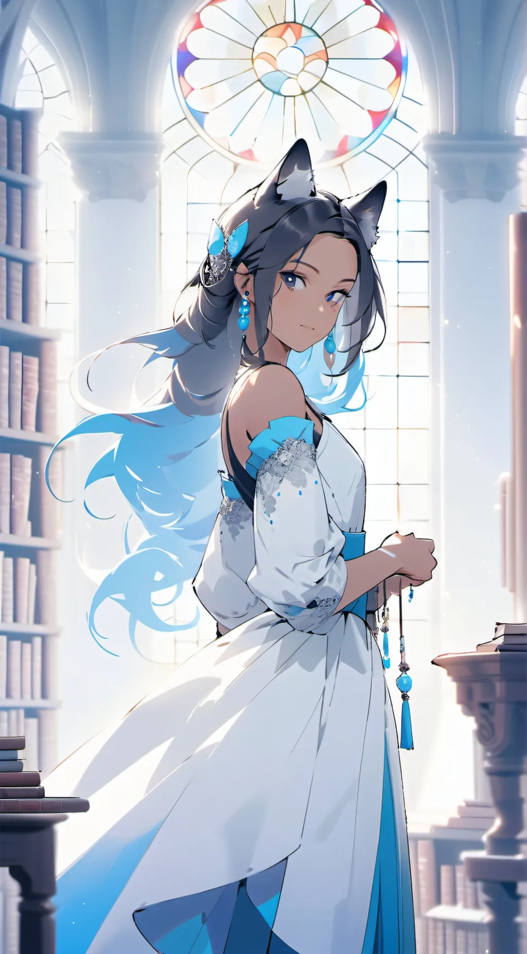 ai character: Roasting Catgirl background