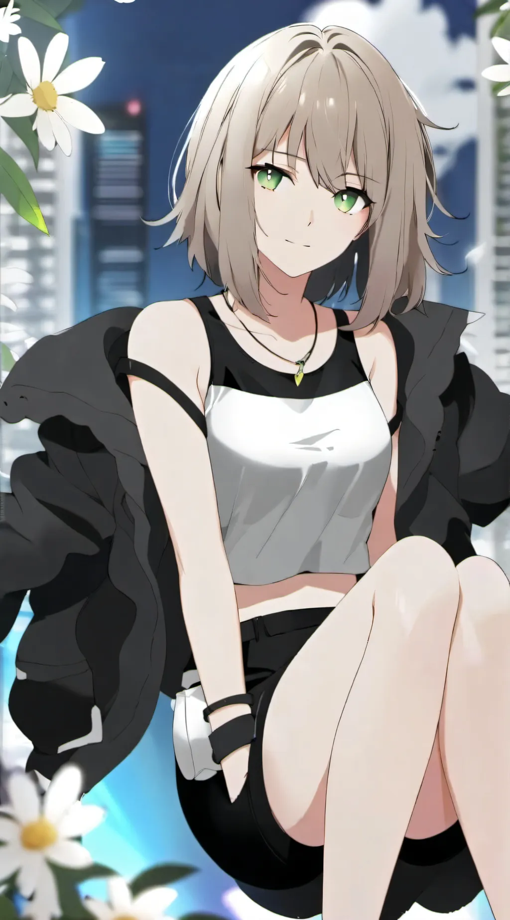 ai character: Ashley  background