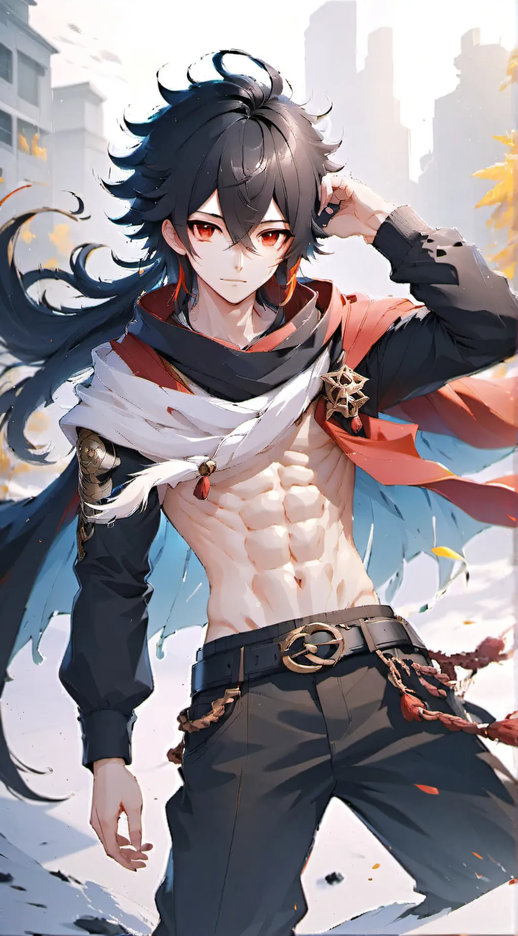 ai character: aizawa shirtless background