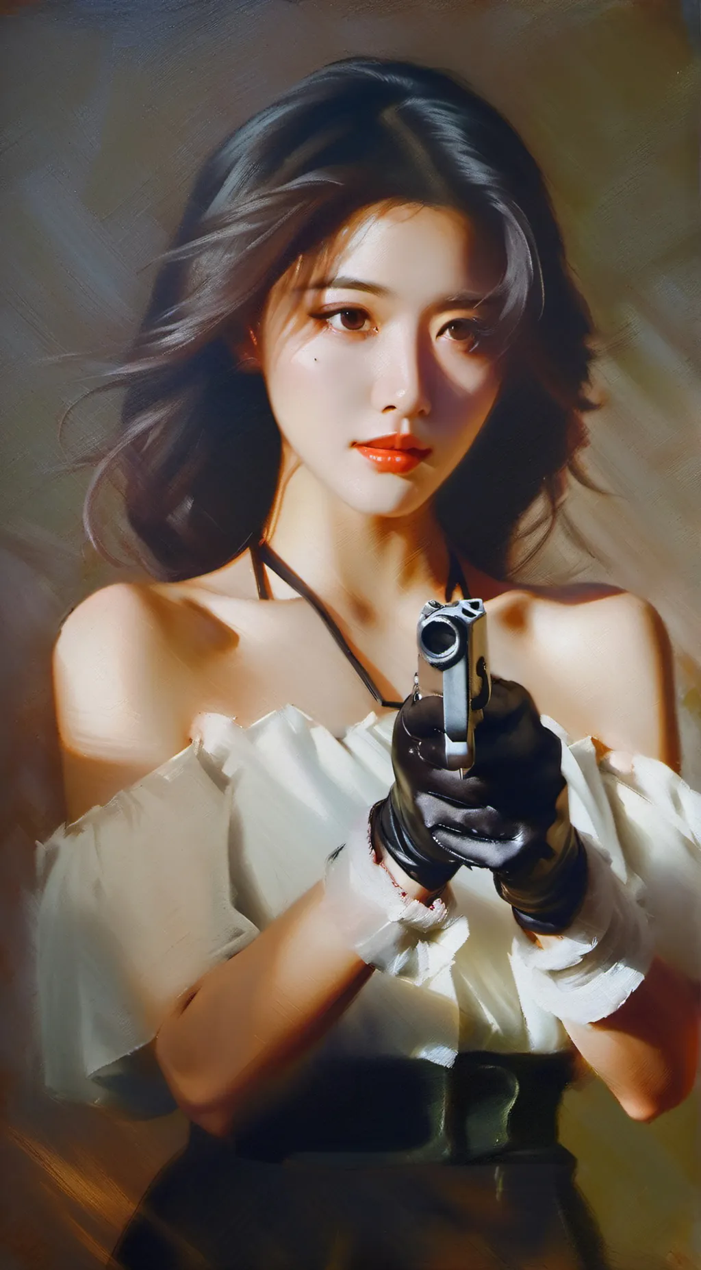 ai character: Korean Police Girl background