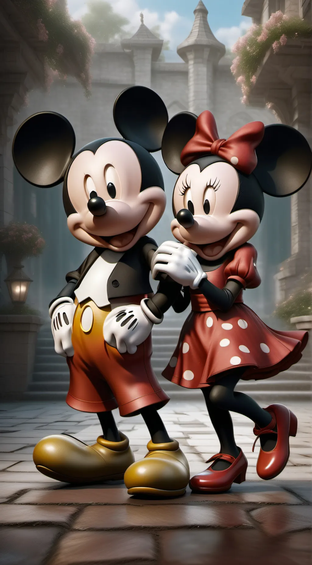 ai character: Mickey x Minnie  background