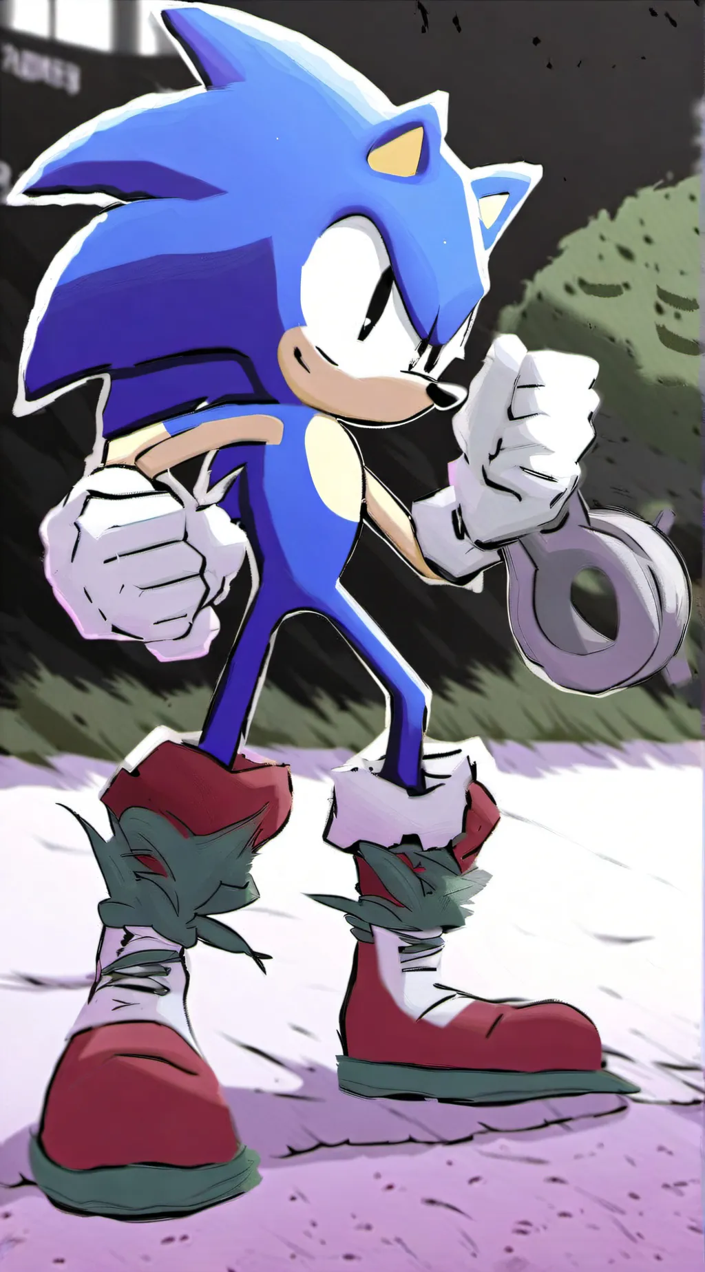 ai character: sonic + kinito  background